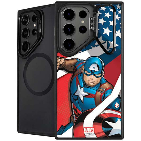 Marvel Captain America Action Pose Galaxy Cases